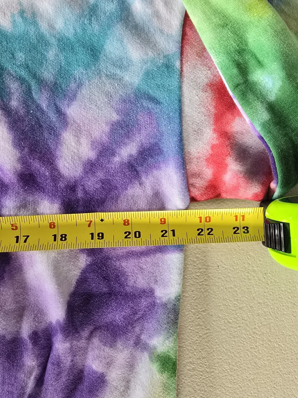 Justice Rainbow Tie-Dye Jelly Belly Hoodie Girls Large 12 14 Back To School